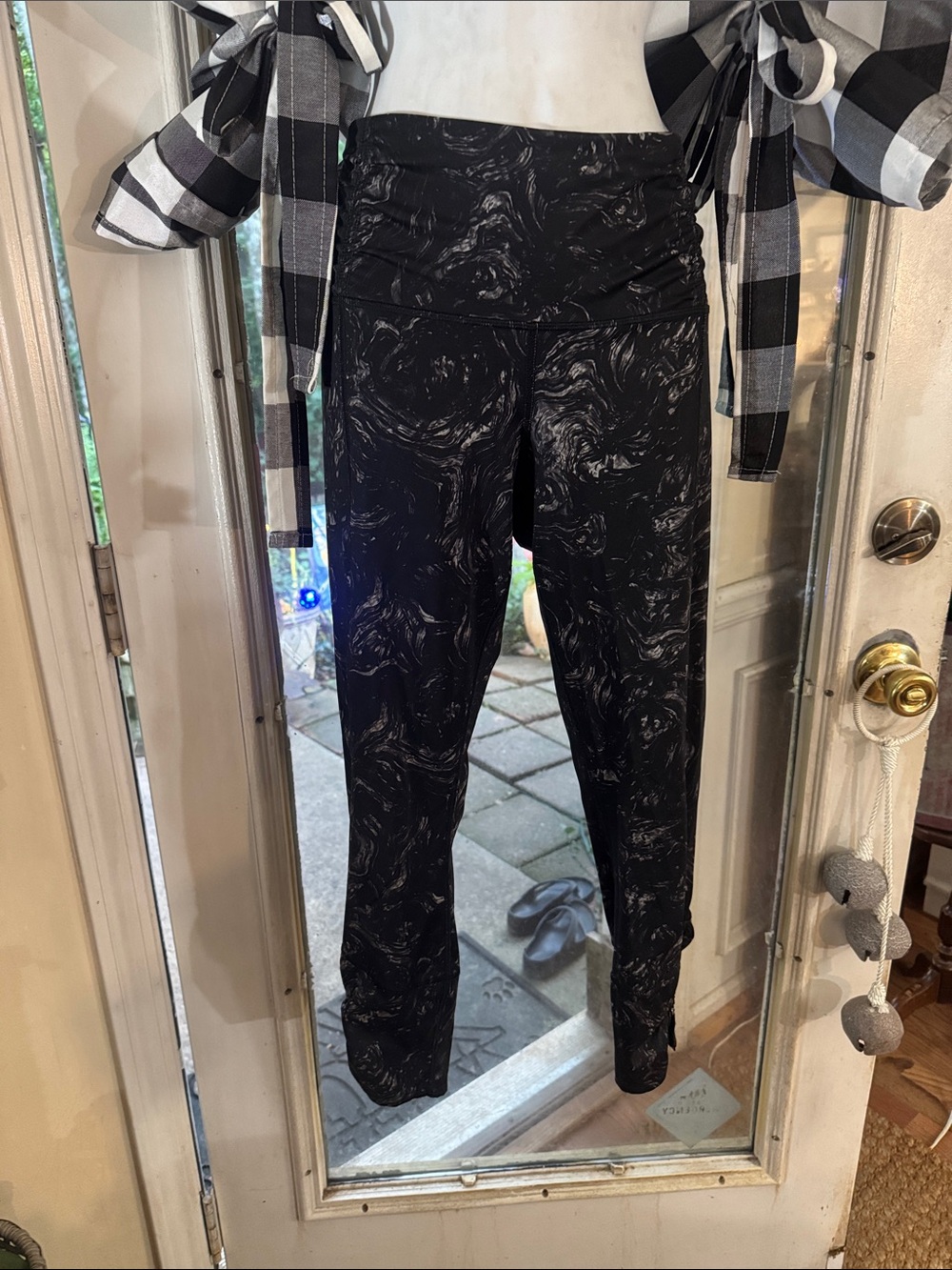 lululemon athletica Black Marble-Print Leggings